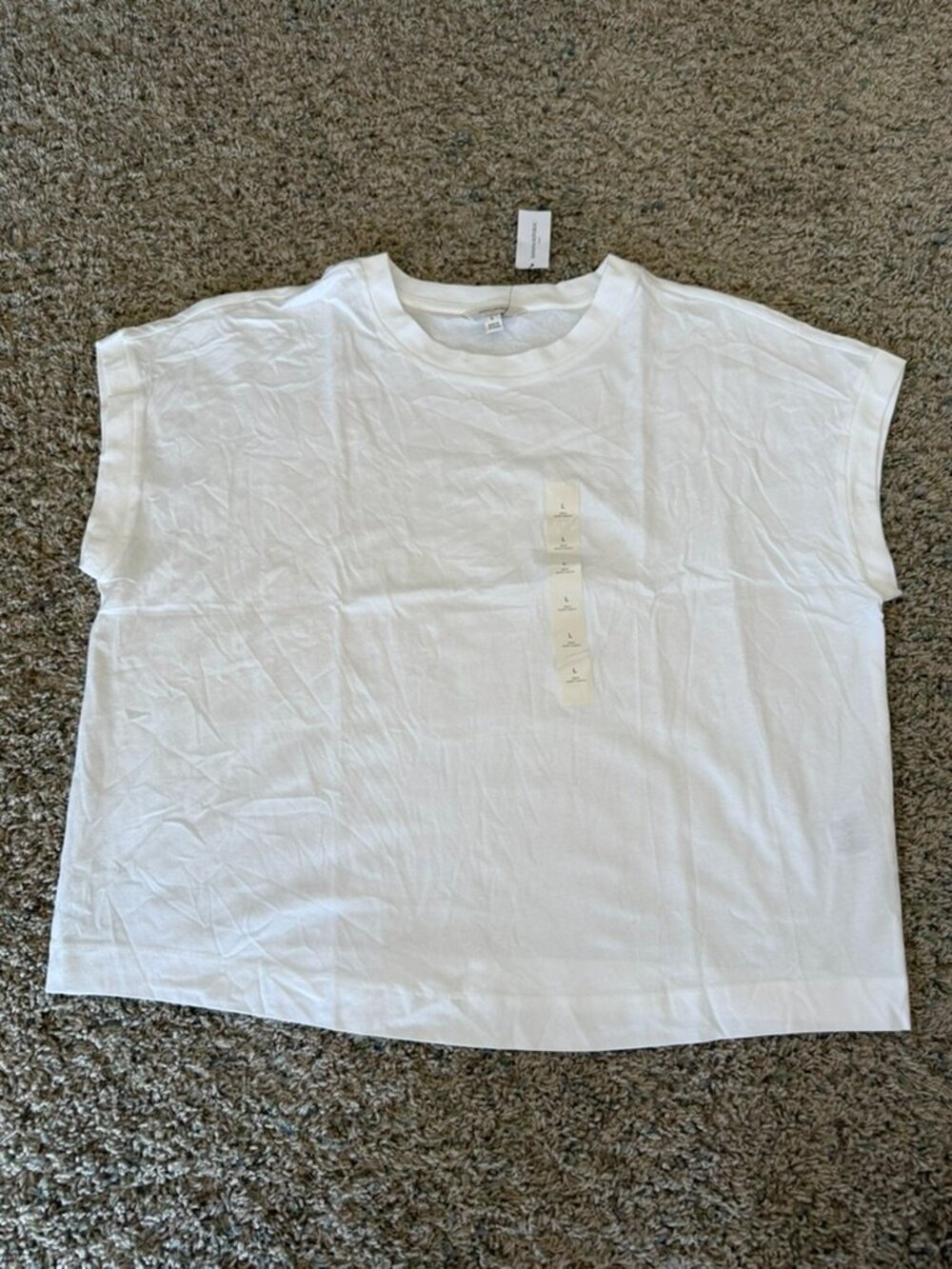 NWT Banana Republic Factory Muscle T-Shirt Sz L White